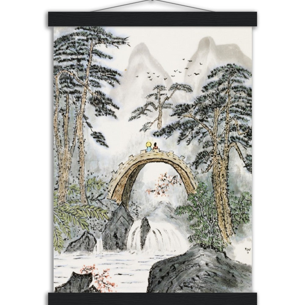 Looking from the Bridge   Poster with Hanger (various sizes, hanger colors)